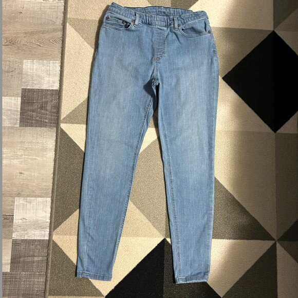L.L. Bean Pull-on Bean Flex Skinny Leg Favorite Fit Jeans Women's Size 10 - Picture 1 of 8